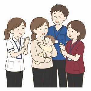 育休から復帰した同僚を笑顔で迎える、雅のスタッフたち